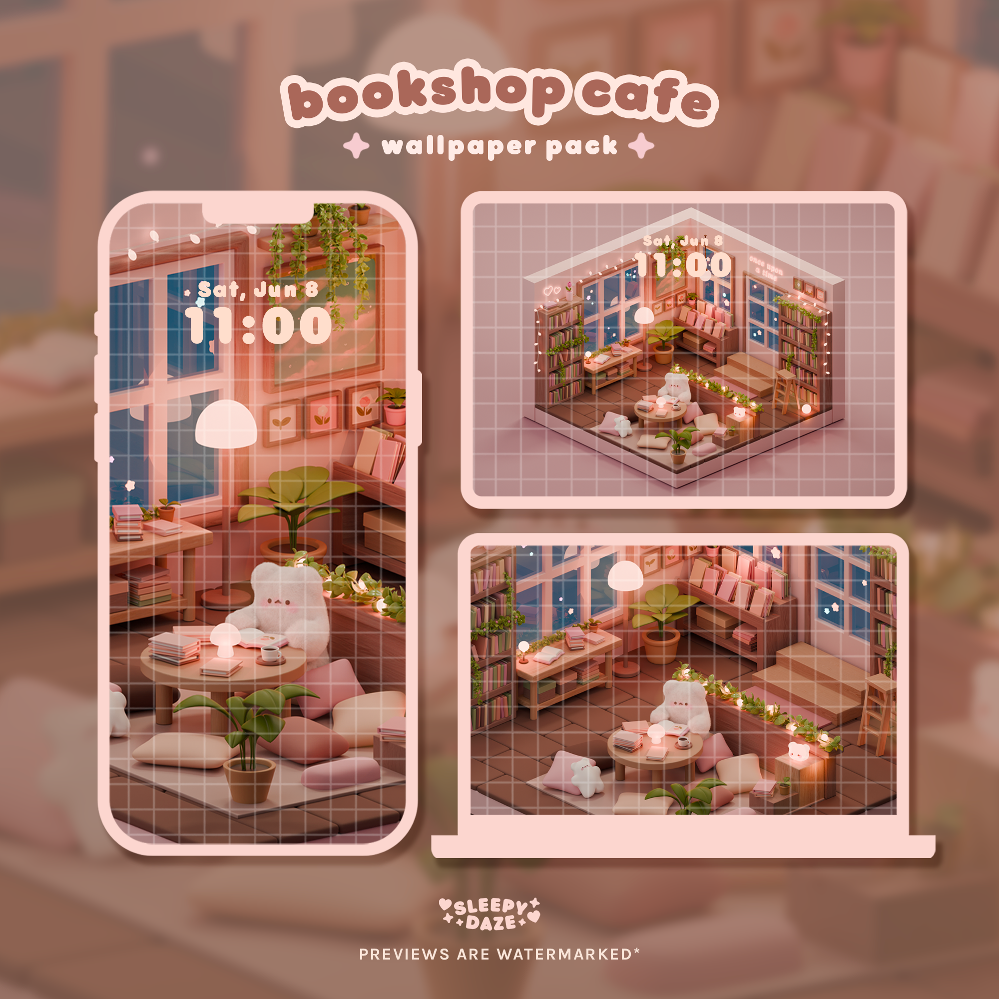 Bookshop Cafe šāļø Wallpaper Pack