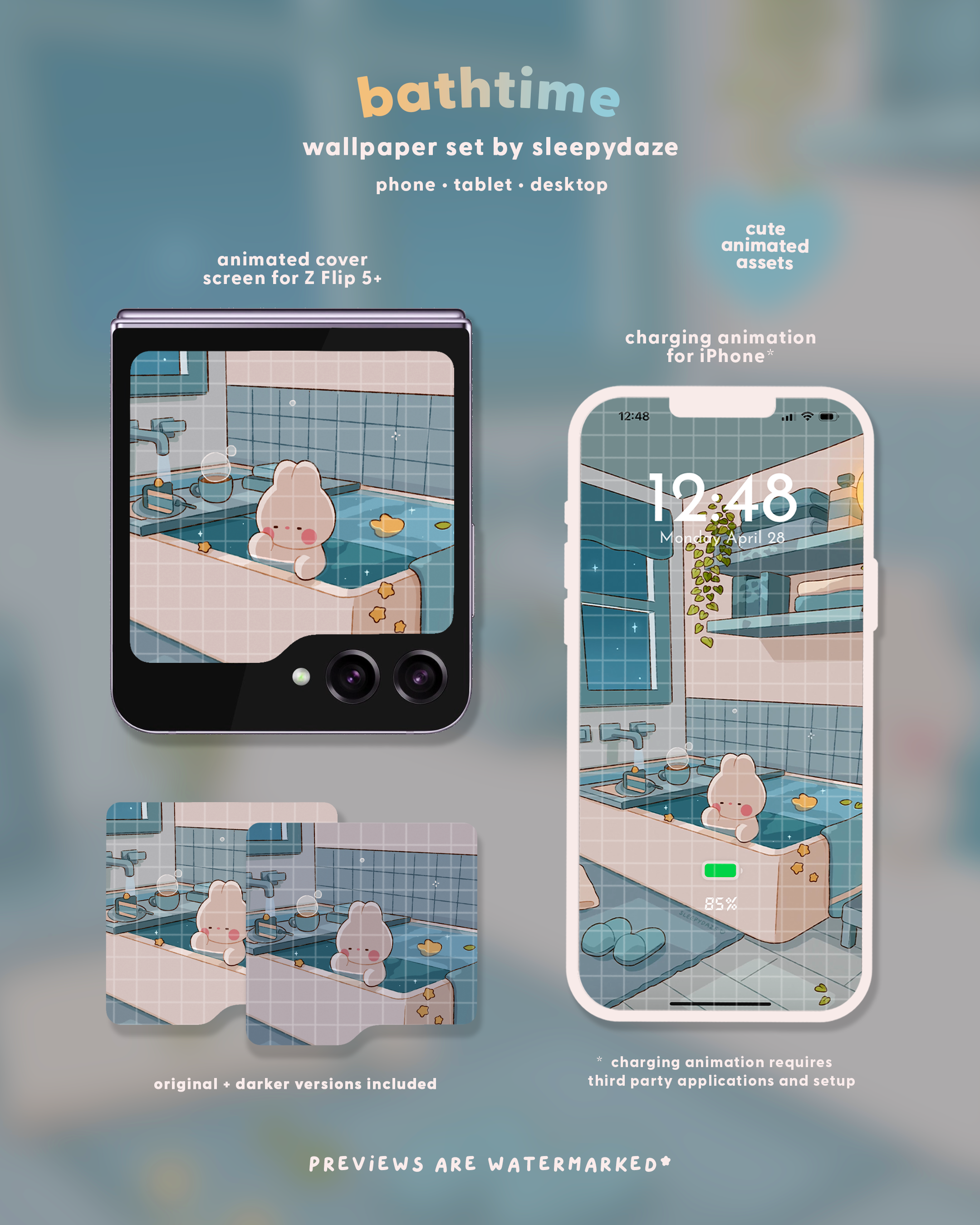 Bathtime 🫧💫 Wallpaper Pack