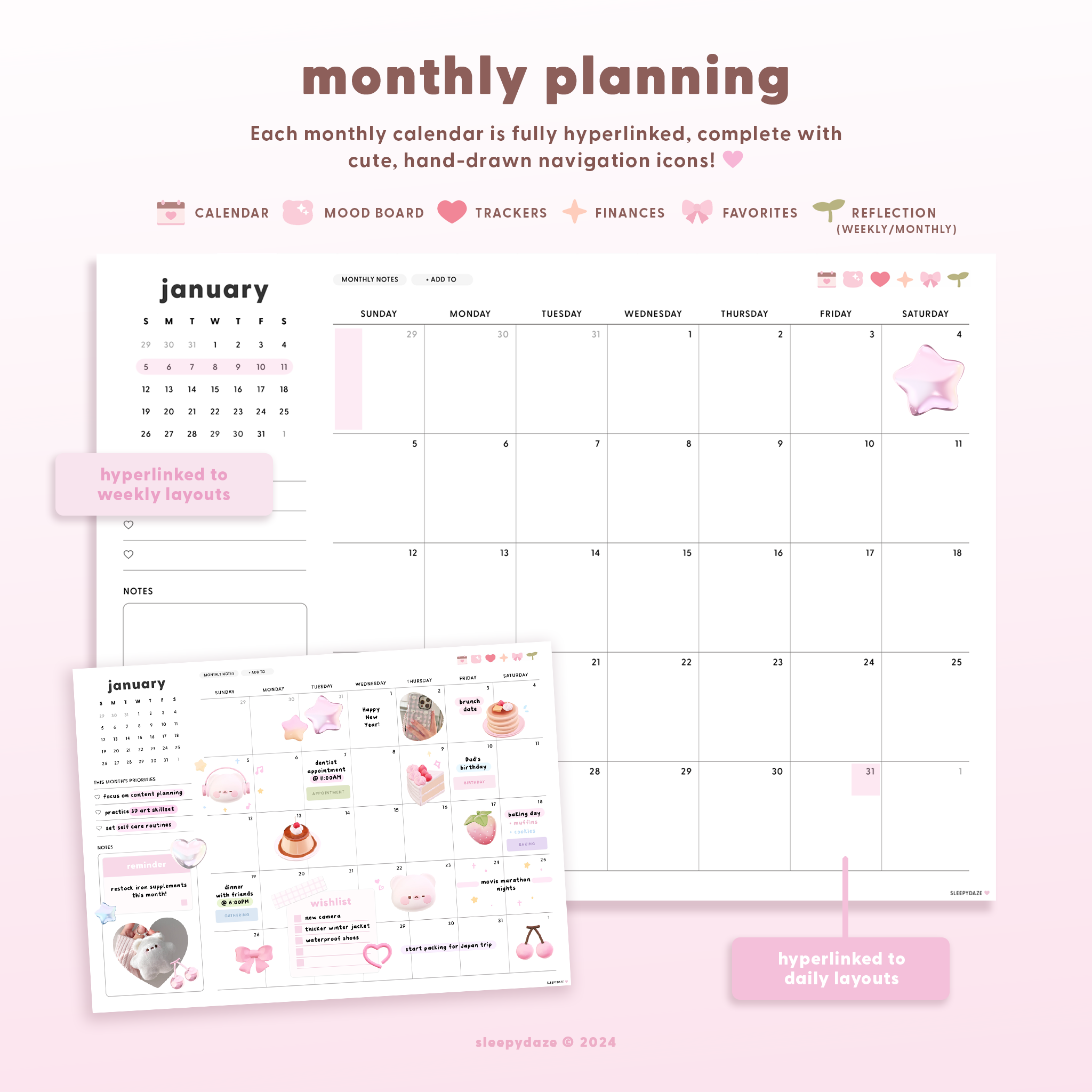 2025 Mochi Digital Planner 🐻❄️🎀