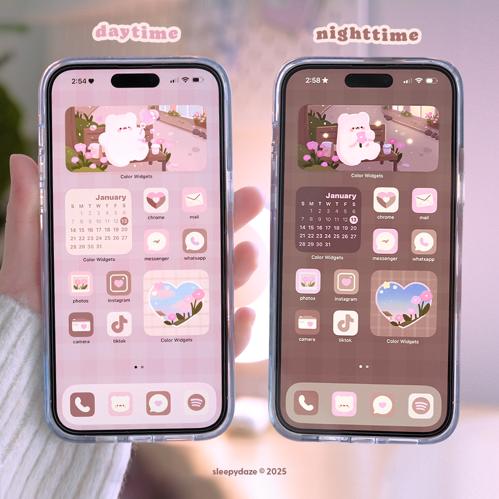 Sweet Mood 🌸☕ Day to Night Theme