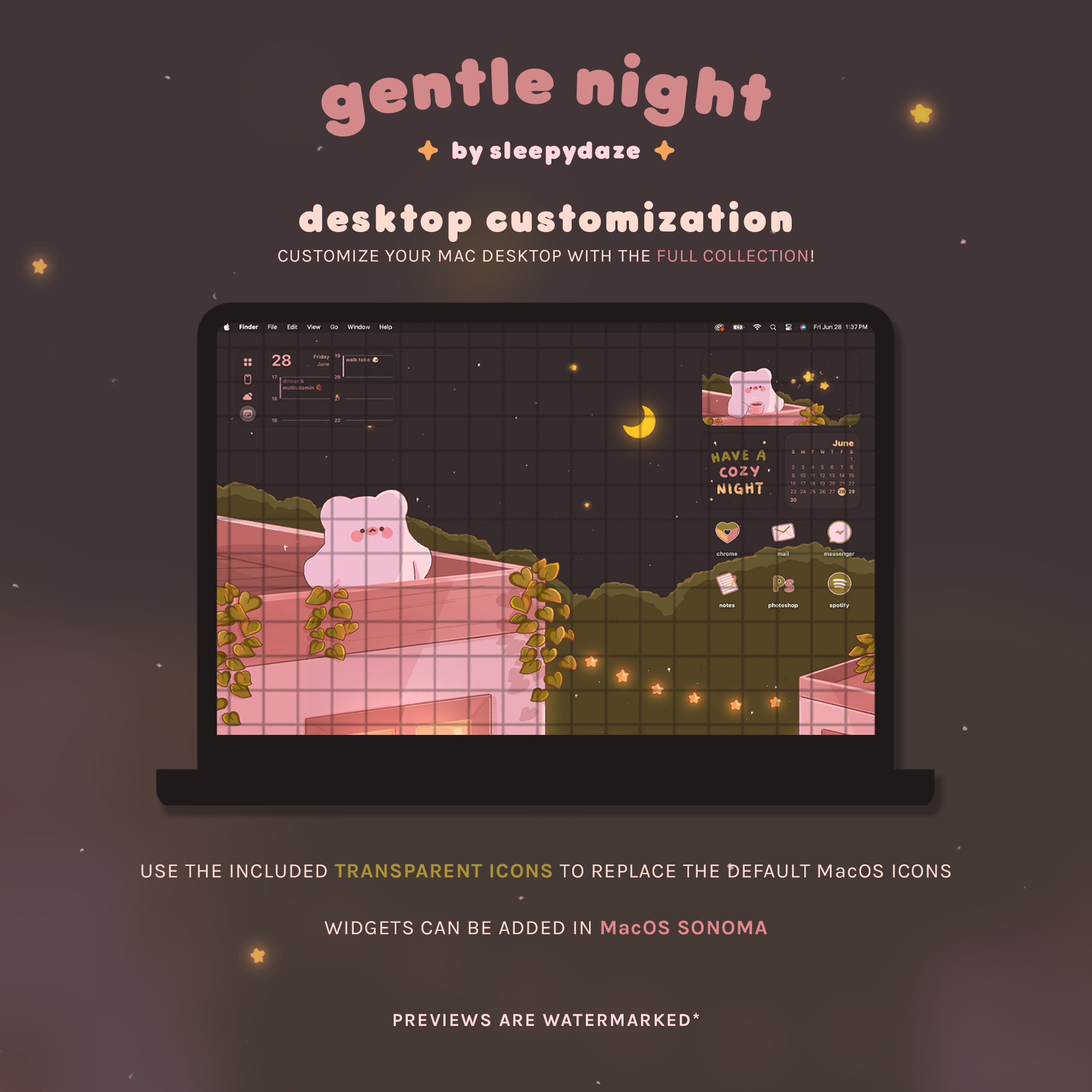 Gentle Night 🌟🍃 iOS / iPadOS / Android Theme