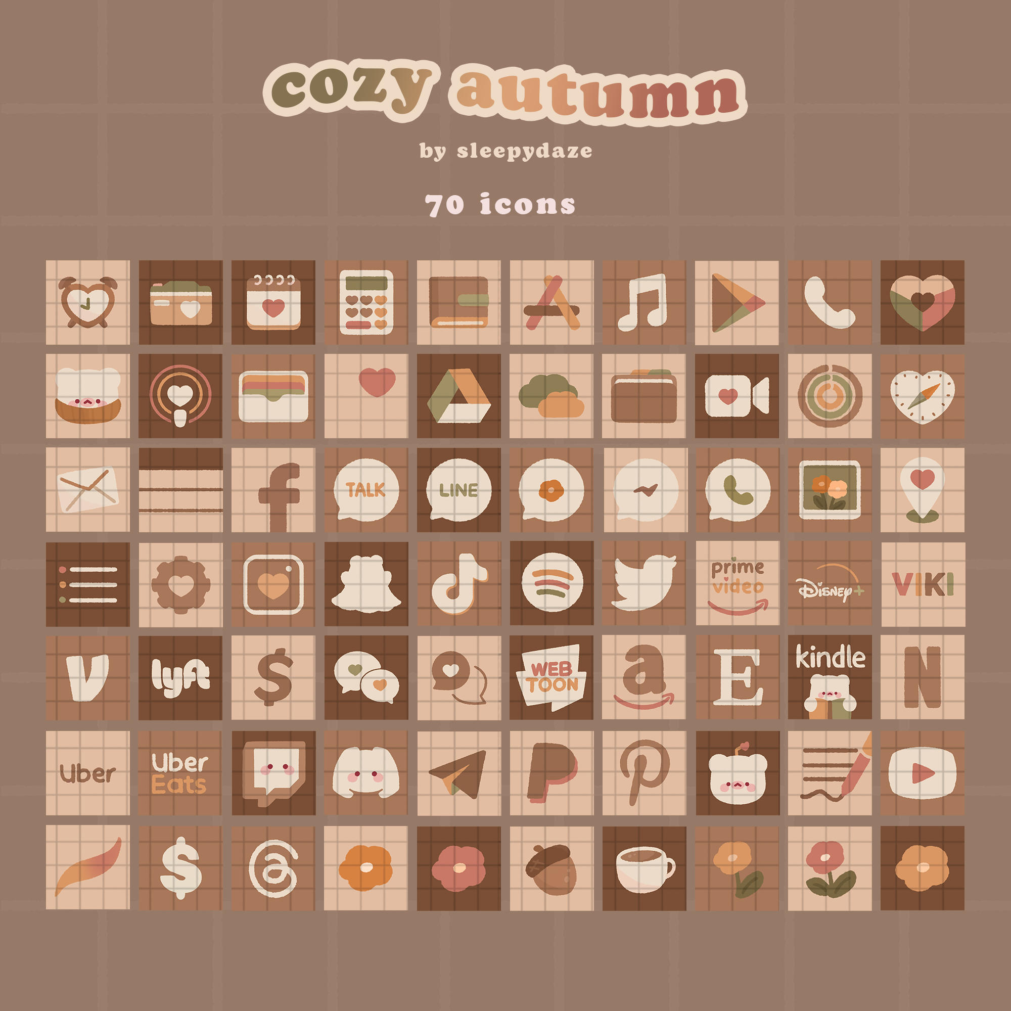 Cozy Autumn 🍂☕️ iOS / iPadOS / Android Theme