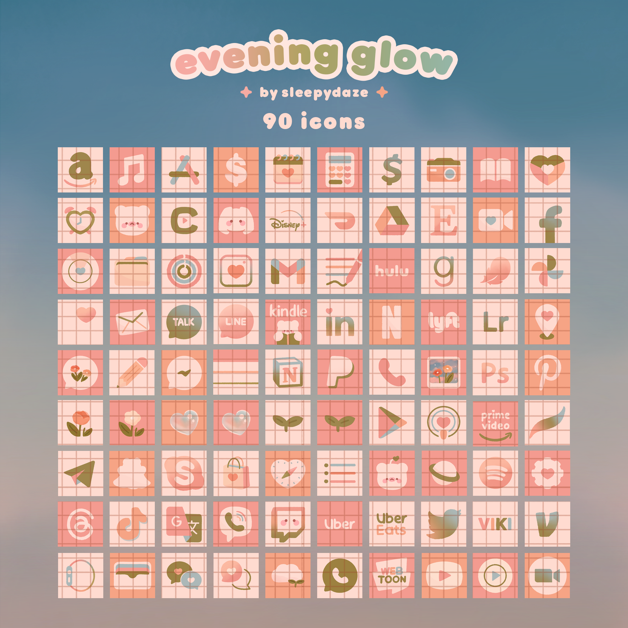 Evening Glow 🌤️🌈 iOS / iPadOS / Android Theme