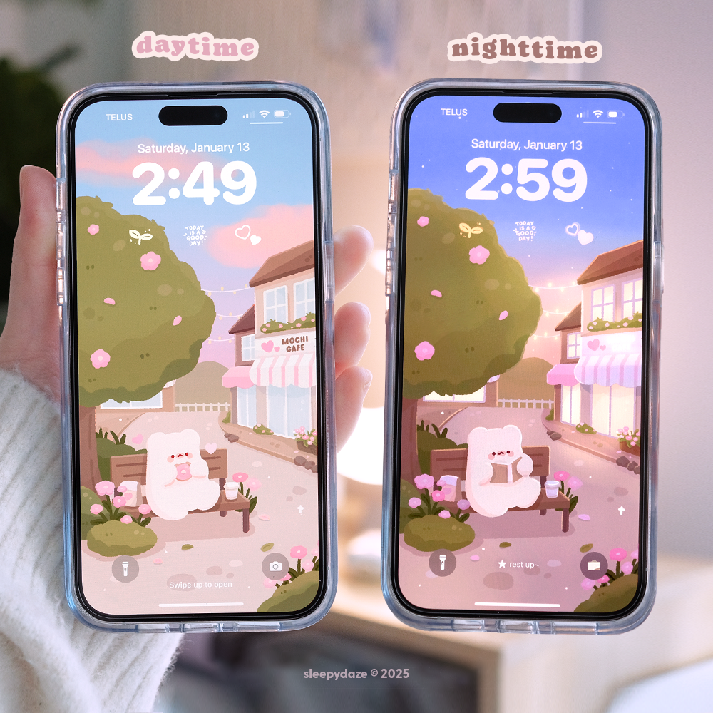 Sweet Mood 🌸☕ Day to Night Theme