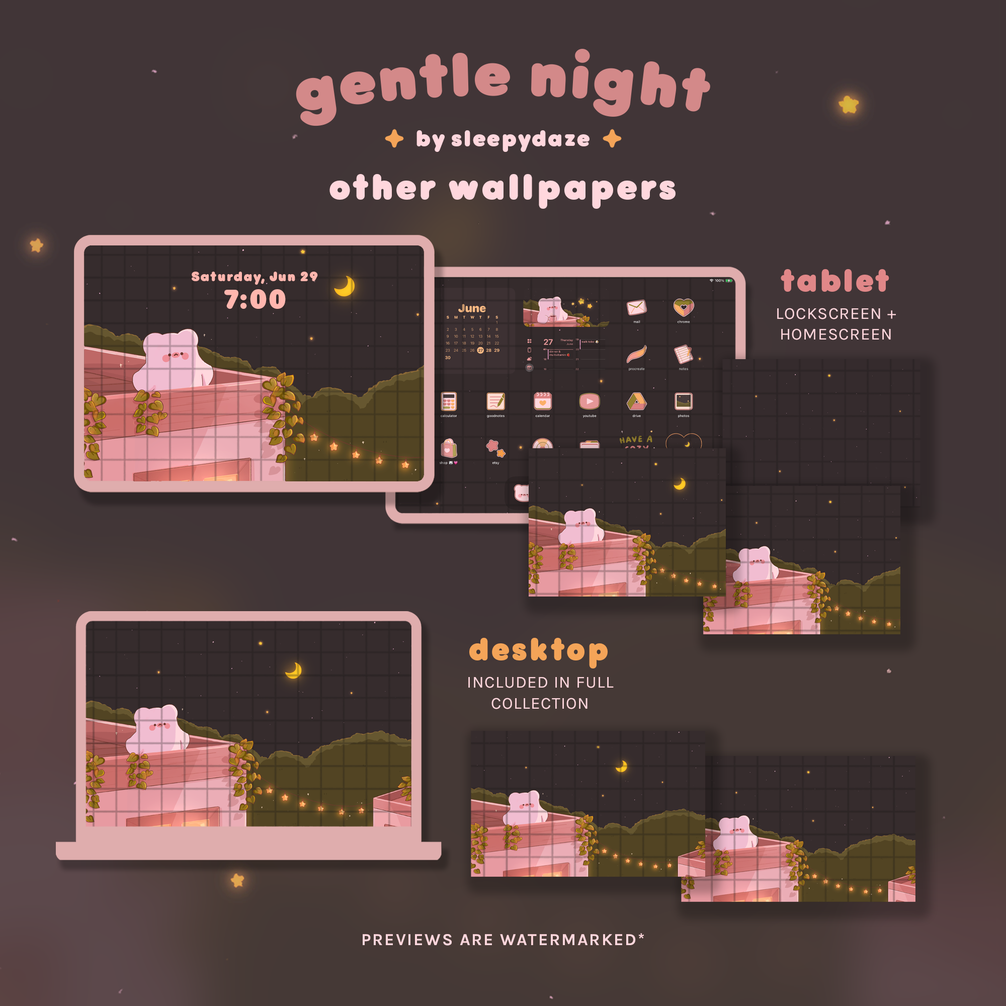 Gentle Night 🌟🍃 iOS / iPadOS / Android Theme