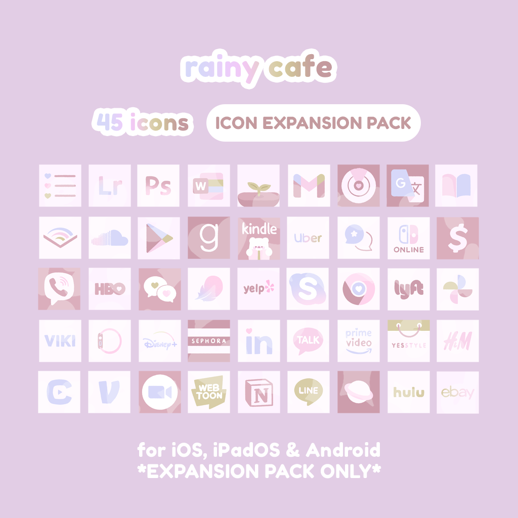 Rainy Cafe ☕️ Icon Expansion Pack