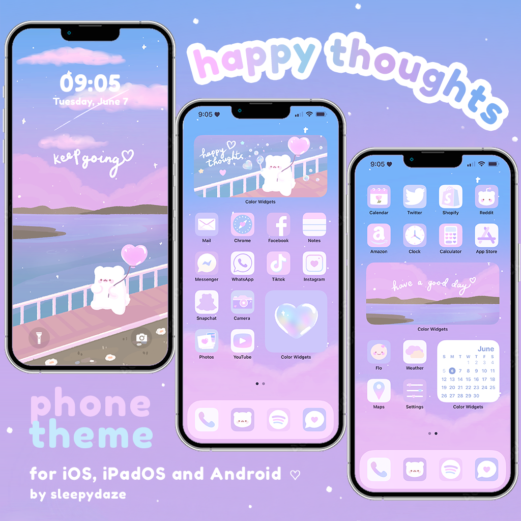 Happy Thoughts 💗 iOS / iPadOS / Android Theme