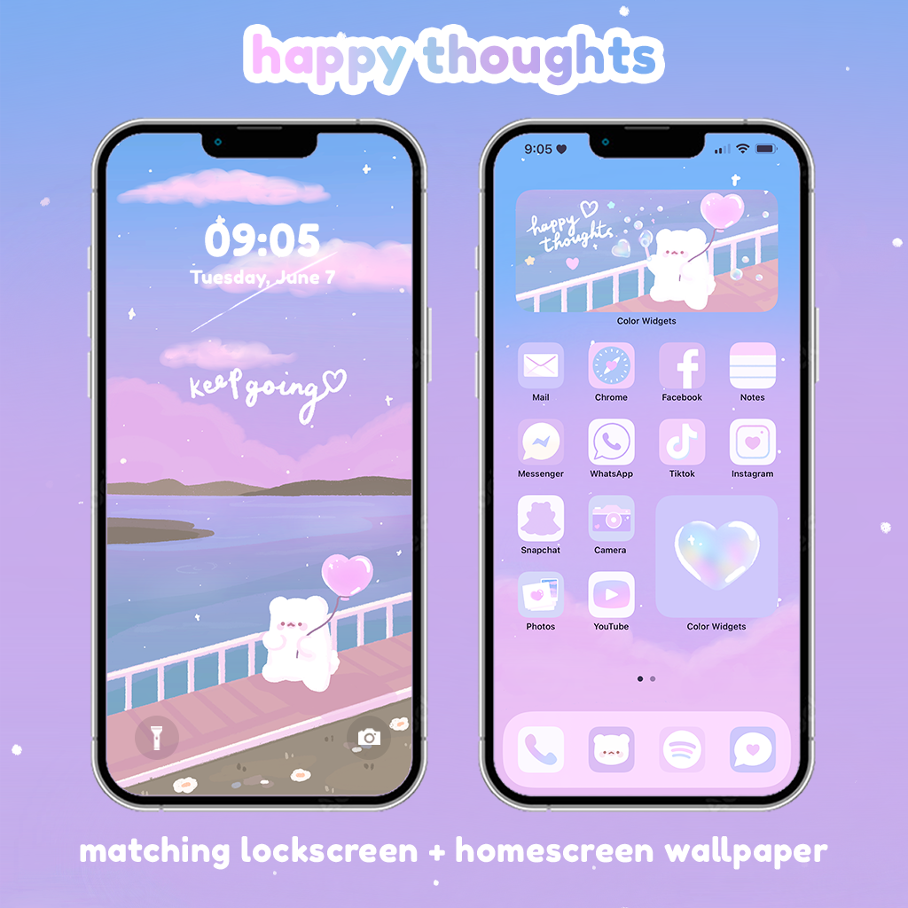 Happy Thoughts 💗 iOS / iPadOS / Android Theme