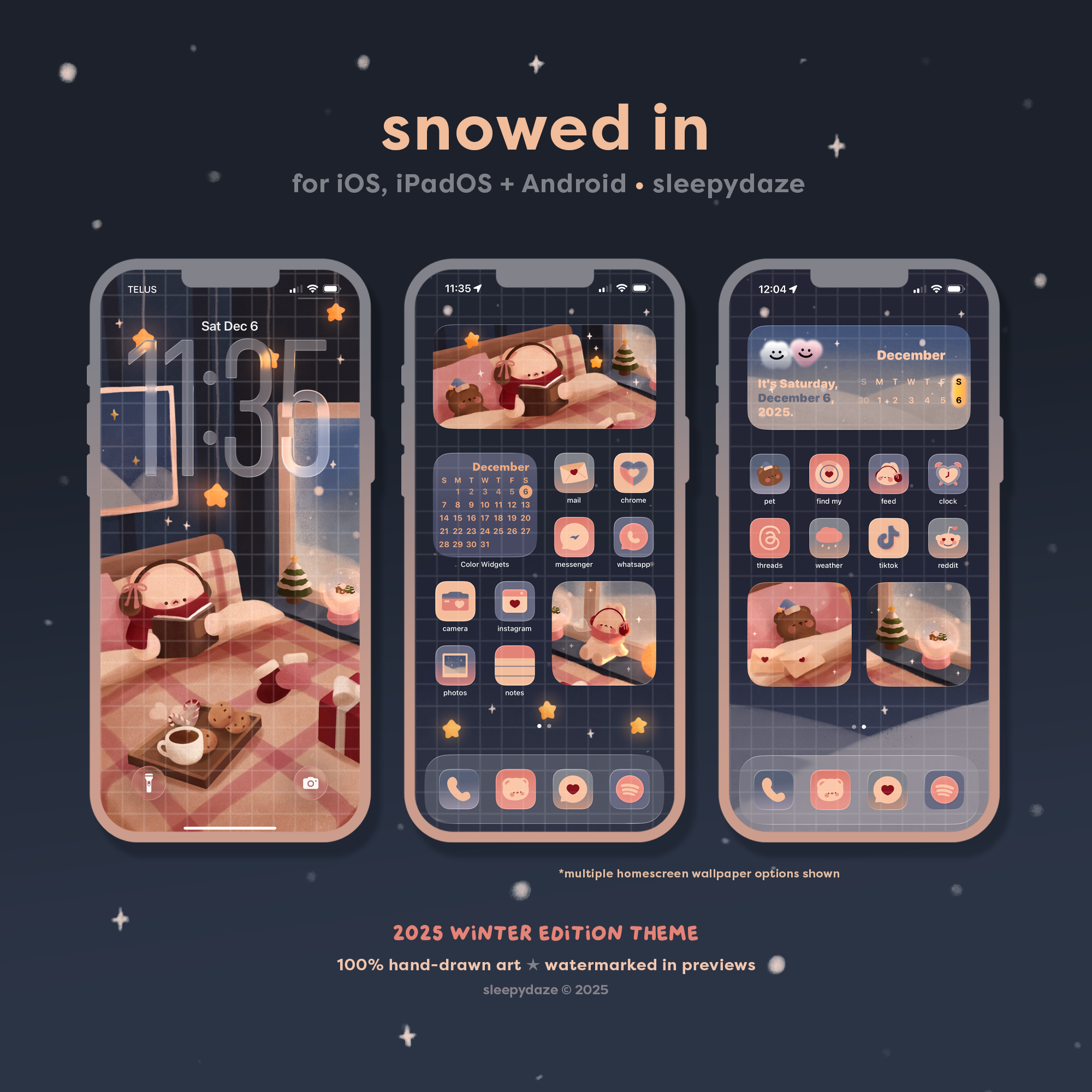 Snowed In 🌨️💙  iOS / iPadOS / Android Theme
