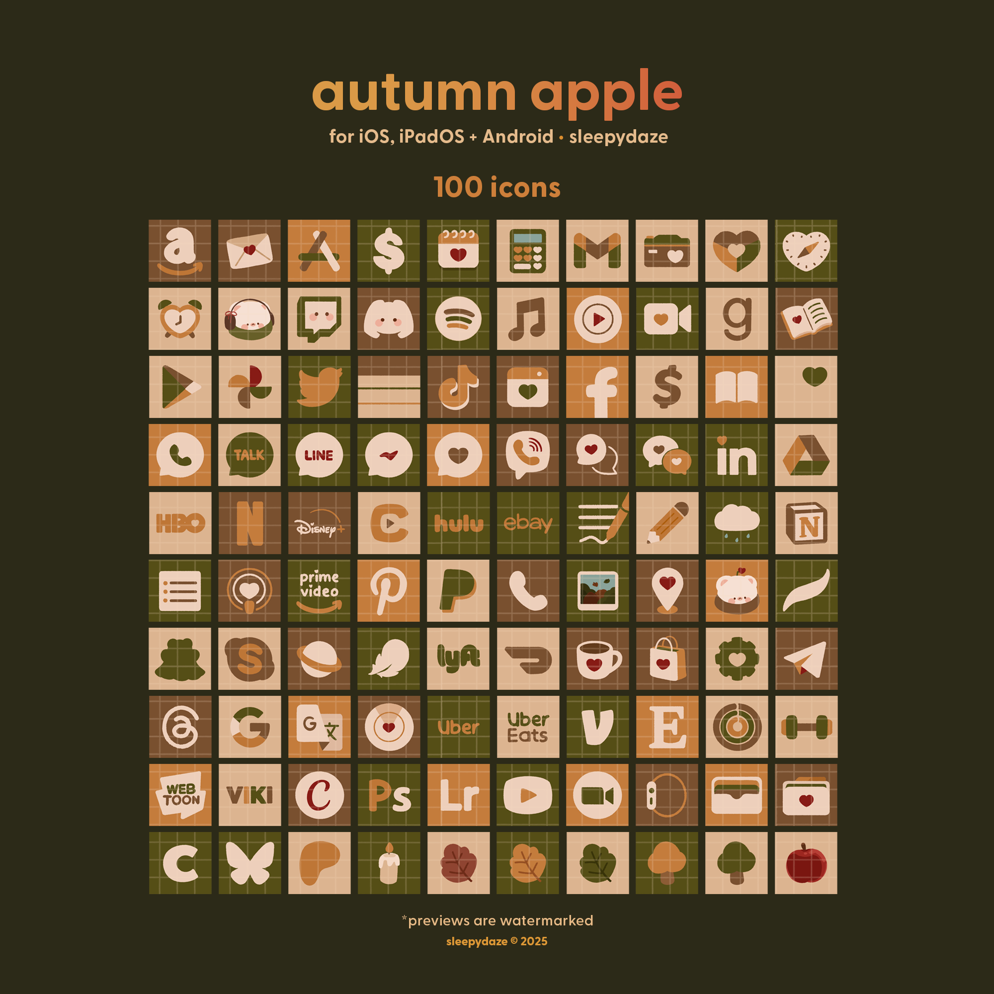 Autumn Apple 🍎🍃 iOS / iPadOS / Android Theme