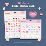 3D Mochi Deco Digital Sticker Pack