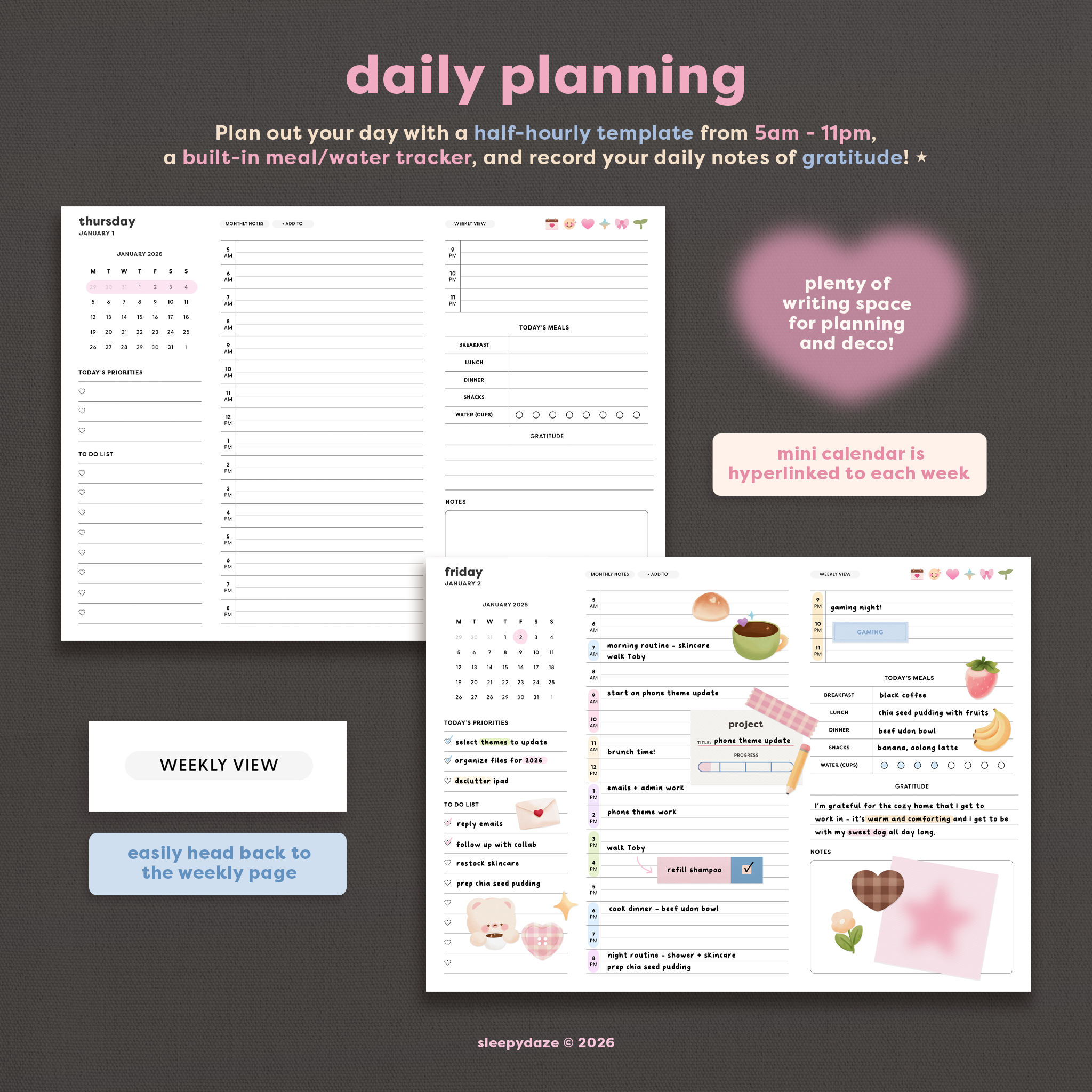 2026 Mochi Digital Planner 🧸🎀