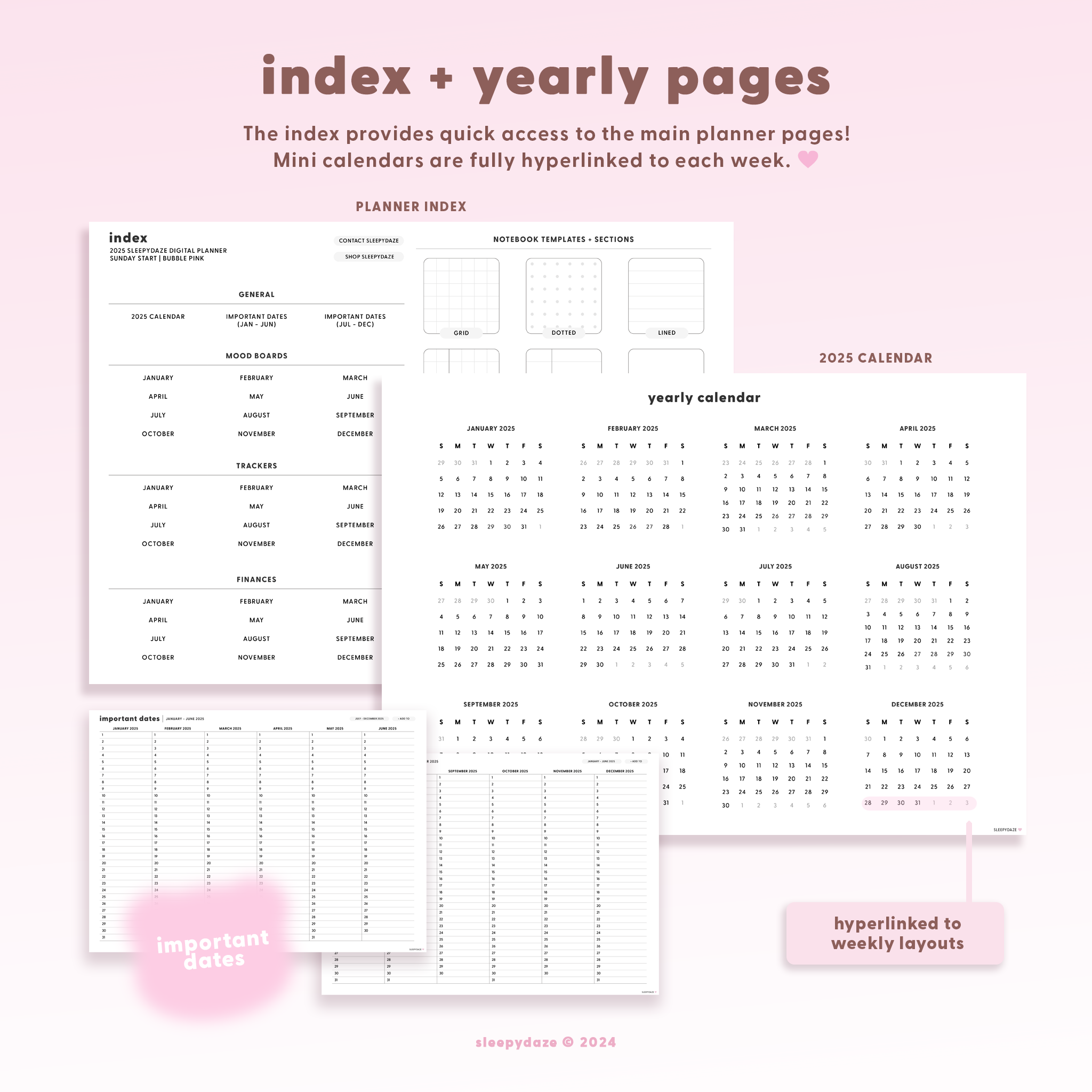 2025 Mochi Digital Planner 🐻‍❄️🎀