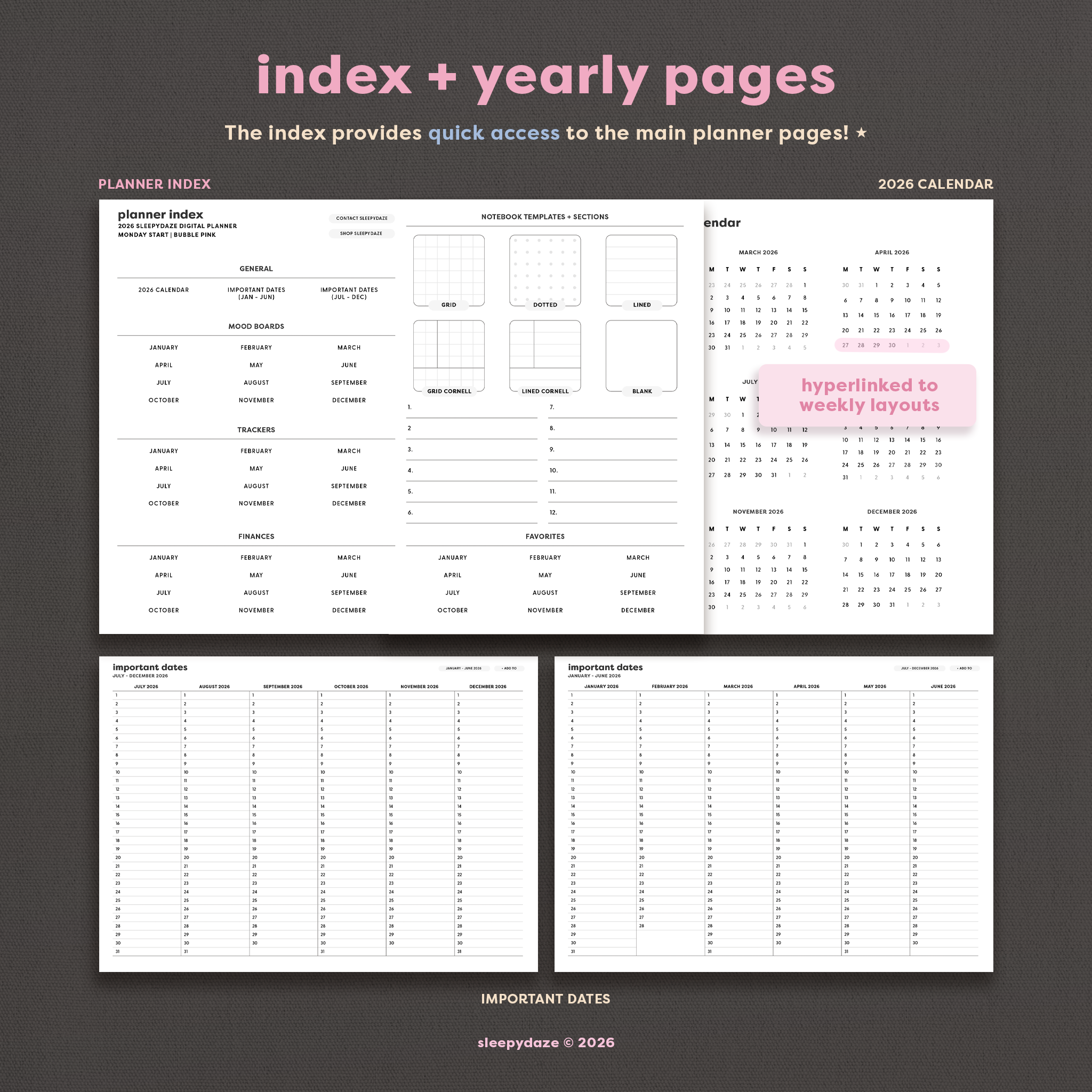 2026 Mochi Digital Planner 🧸🎀