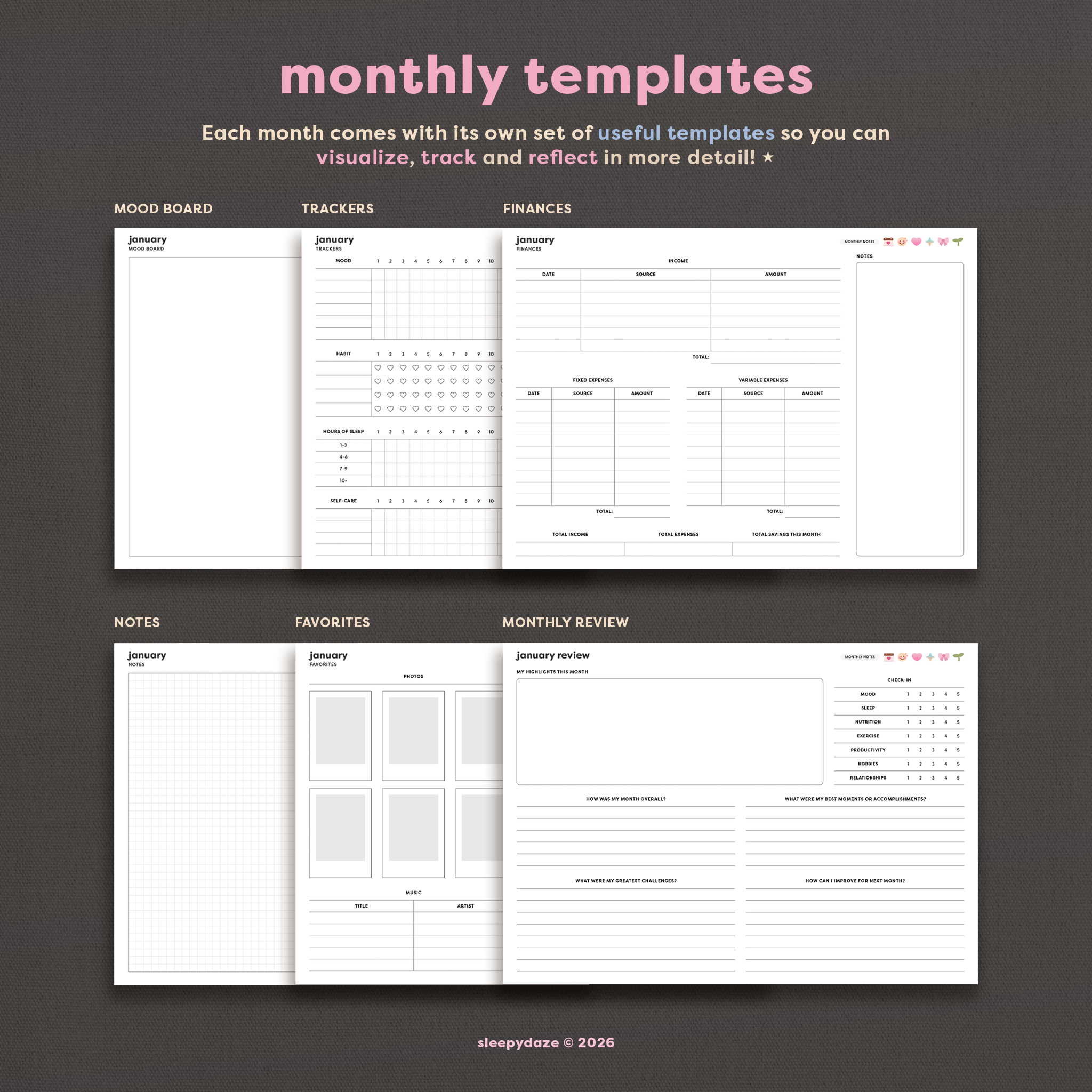 2026 Mochi Digital Planner 🧸🎀