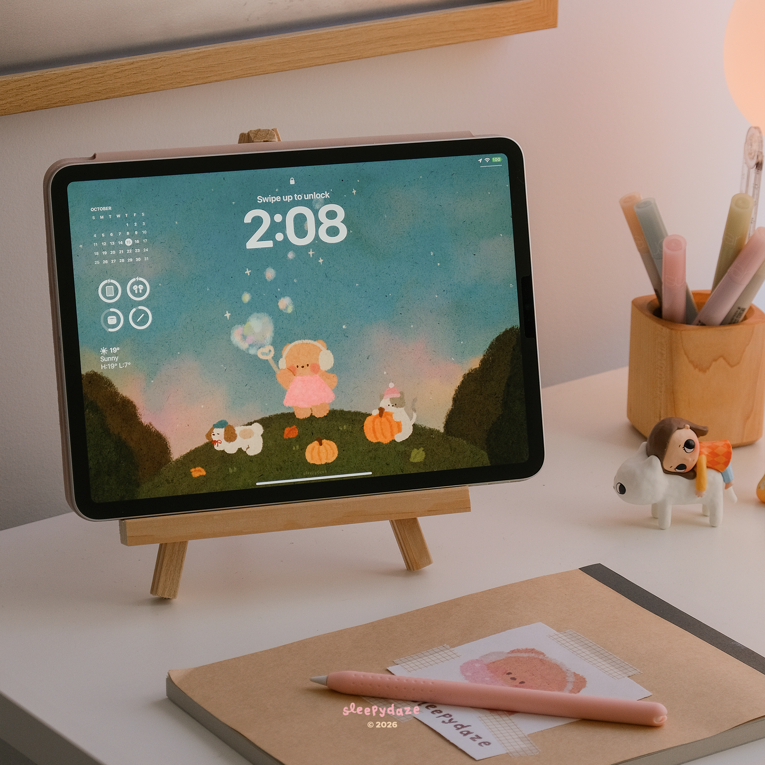 Starlit Teddy 🧸🪄 Wallpaper Set