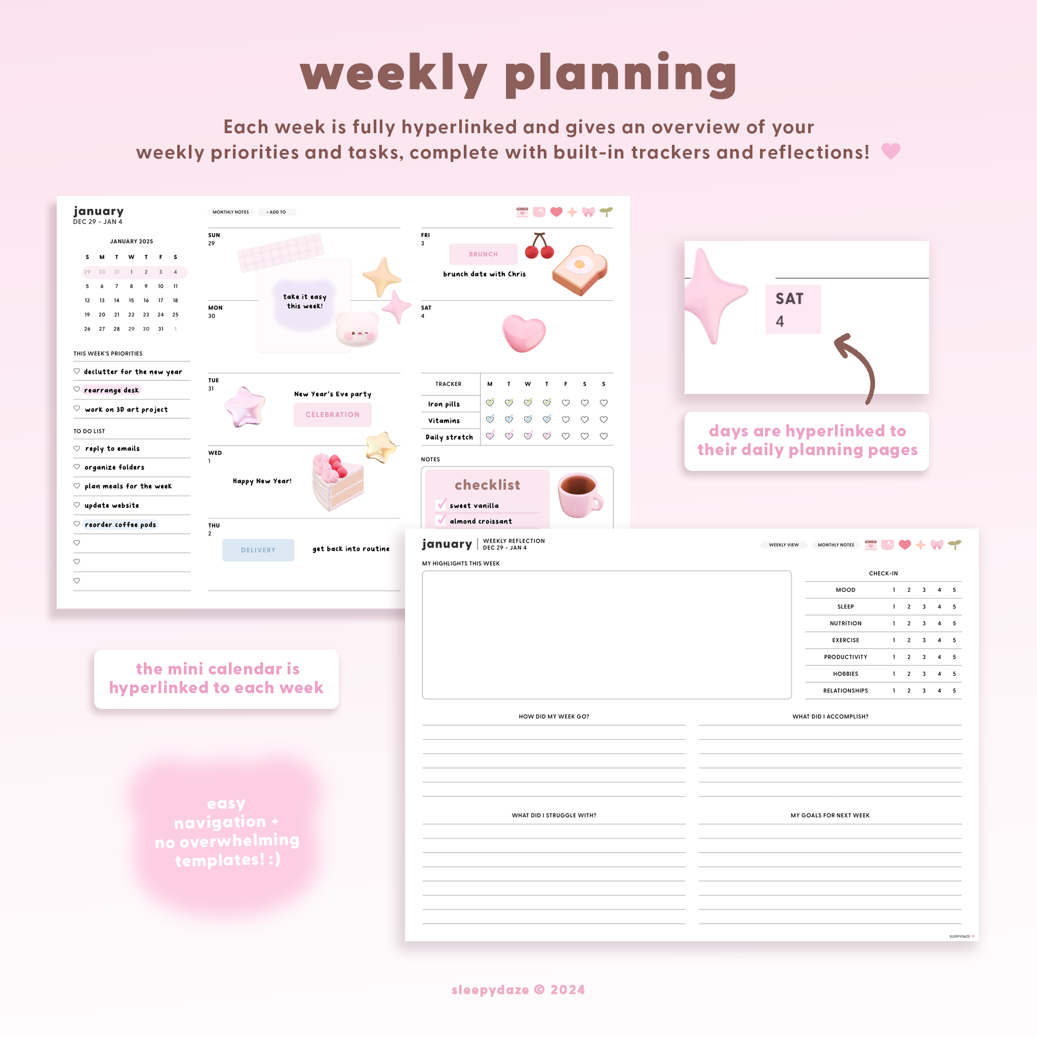 2025 Mochi Digital Planner 🐻‍❄️🎀