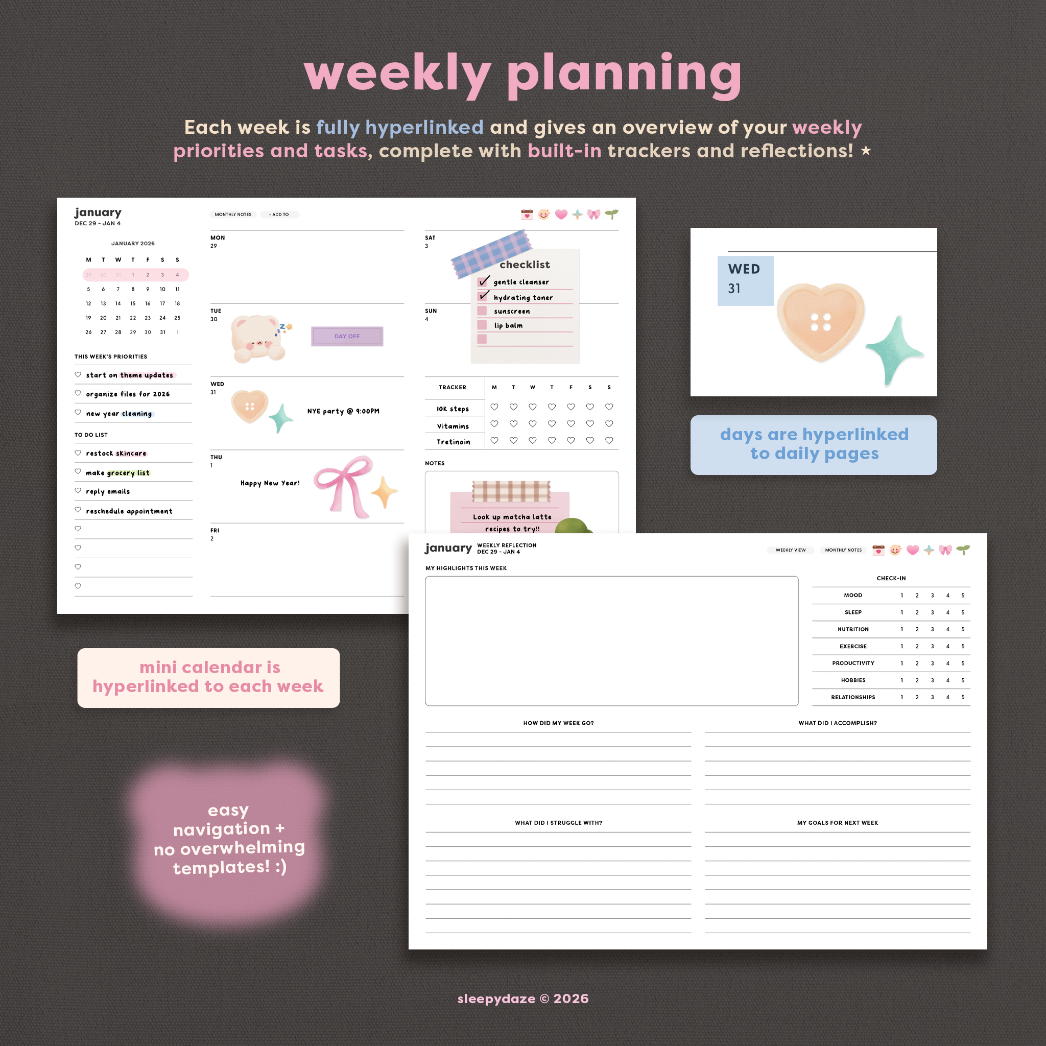 2026 Mochi Digital Planner 🧸🎀