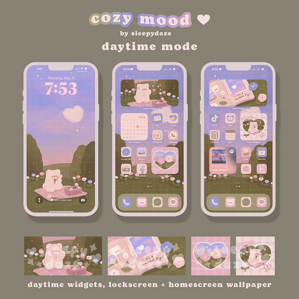 Cozy Mood 🍃💗 Day to Night Theme