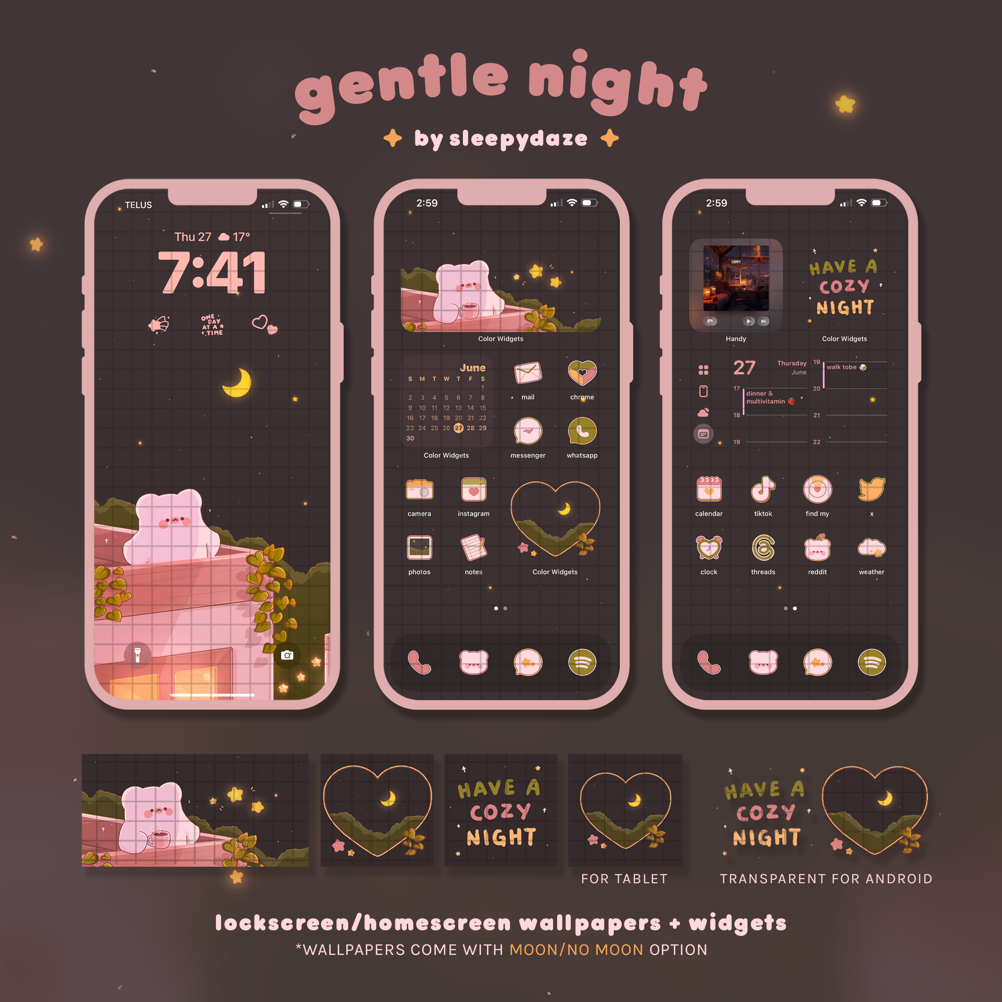 Gentle Night IOS IPadOS Android Theme Sleepydaze gentle-night-ios-ipados-android-theme-sleepydaze
