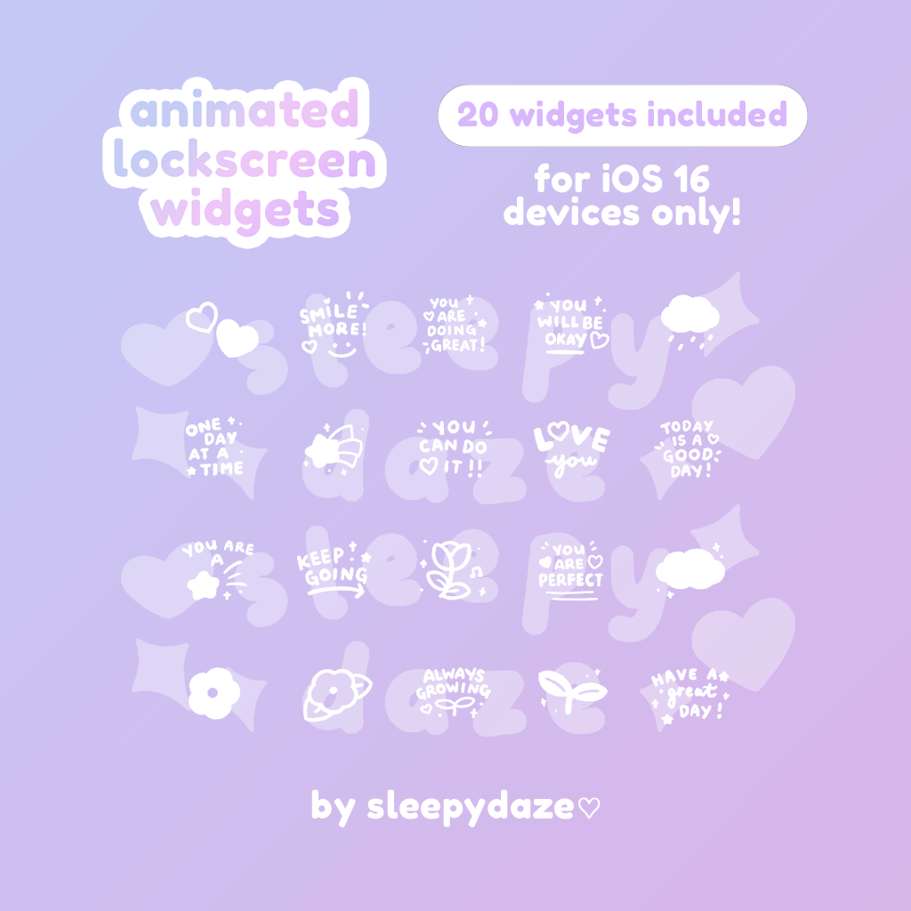 Cute Animated Lockscreen Widgets for iOS 16/17
