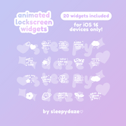 Cute Animated Lockscreen Widgets for iOS 16/17